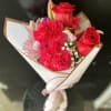 fresh flowers in bouquet no vase 