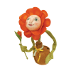 Blossom Sunflower is hand-painted with big green eyes and a smiling face.