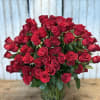 100 long stem red roses