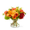 This blooming beauty is bursting with pops of orange, red and yellow