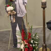 LIFESIZE CUTOUTS AGORNED WITH SEASONAL BLOOMS. MOST CHARACTERS AVAILABLE.