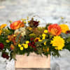 This beautiful mix of fresh flowers in fall colors is sure to