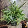 A very trendy silk full of mixed silk greens in a green