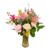 This bouquet features Lillies and Roses. The colors are perfect to share