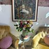 Farm fresh flowers in glass vase giving that just picked vibe. Product