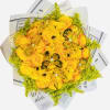 25 Yellow rose mixed buchon wrapped in designer&#039;s choice Korean paper