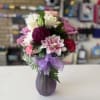 Fresh unique flowers in vase 