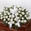 Honor and Remember with Elegance 

Presenting our Premium White Rose Casket Spray