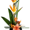This impressive tropical arrangement is stunning! Unique and appropriate for multiple occasions.