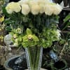Two Dozen Premium Roses, Hydrangeas and Cymbidium Orchids in a Limited Translucent