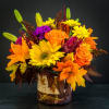 Seasonal mix of fresh flowers low and compact Product ID: 009

