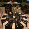 Tropical Strelitzia centerpieces 
A composition of three tropical flowers with branch in