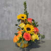 What a cute ceramic pumpkin container!! After the flowers have long since