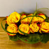 Modern Bamboo Tray with Two-Tone Roses &ndash; by Jane&rsquo;s Roses, San Francisco