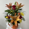 A charming and delicate detail: a finely decorated ceramic cup full of
