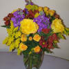 Low cylinder with nice fall color flowers 