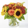 Fall colors in a cylinder vase