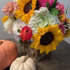 Dahlias, roses, alstroemeria, carnations, ranunculus and more make up this spectacular 
box