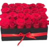Rectangular black box of roses for any occasion