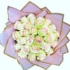 25 light pink roses wrapped in designers&#039; Korean paper