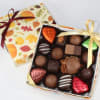 This 8 oz gift box features an assortment of hand crafted chocolates
