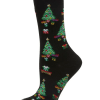 Step into the holiday spirit with our Pile of Gifts Crew Socks.