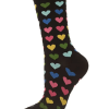 We heart these Multicolored Hearts Bamboo Crew Socks, perfect for a casual