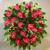 Red Anthurium and Red Roses 

