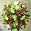 Obake rainbow &amp; Pele anthuriums &amp; orchids (yellow) 

