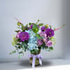Recipe: Seasonal Purple Dahlias, Blue Hydrangeas, Lavender Spray Roses, Veronica, and more