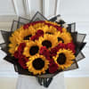 Pure Happiness Red Rose Sunflowers Mixed Bouquet

Occasionally, substitutions of flowers and/or containers