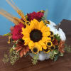 Harvest moon is made inside of a ceramic pumpkin that comes with