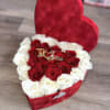 BEAUTIFUL LARGE HEART WITH WHITE AND RED ROSES