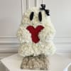 Halloween theme sculpture 

Mrs. Boo holding heart 