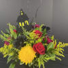Our Haunted House bouquet is created in  black container includes 