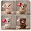 This charming Valentine&#039;s Day 9&quot; bear features four different adorable plush bears