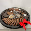  Trays have an assortment of chocolate covered pretzels, chocolate covered Oreos