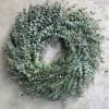 Happy Holidays! Adorn your door with this special wreath. Fresh baby eucalyptus