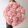 A stunning bouquet of fresh hydrangea in light pink color, perfect for