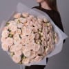 A stunning bouquet of fresh spray roses in light peach color, perfect