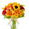 Capture the essence of fall with this radiant sunflower bouquet. Featuring glowing