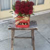 Send one of a kind luxurious sweet gift. Red flower box with