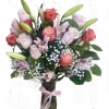 Ignite their heart with premium warm orange roses, pink roses and fragrant