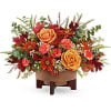 Teleflora&#039;s Modern Copper Centerpiece brings fall to life with rich seasonal blooms