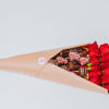 A red rose dozen with chocolate covered strawberries 