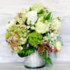 Reminiscent of a seaside garden, this gorgeous bouquet of green and white