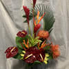 Our smaller take on The Aloha Queen design. 
This arrangement standing at