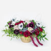 Our Feeling Moody arrangement captures bold elegance with deep merlot, black, navy