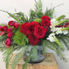 Roses , Tulips, Christmas green