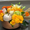 Fall table flowers come with many big or small pumpkins and loverly